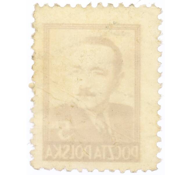 Почтовая марка 5 марок 1948 года Польша (Артикул: K12-58248) — Фото №2