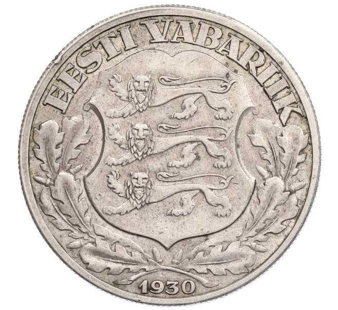 Монета 2 кроны 1930 года Эстония «Замок Тоомпеа в Таллине» (Артикул: K27-86785) — Фото №2
