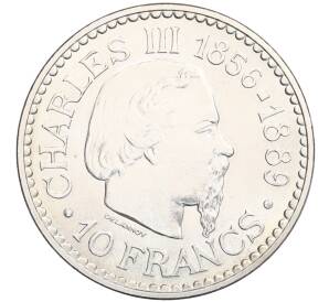 10 франков 1966 года Монако «110 лет вступлению на престол Чарльза III» — Фото №1