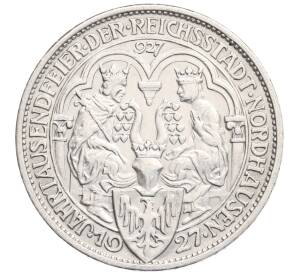 3 рейхсмарки 1927 года A Германия «1000 лет Нордхаузену» — Фото №1