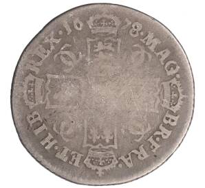 6 пенсов 1678 года Великобритания — Фото №2