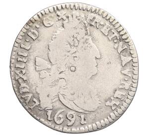 4 соля 2 денье 1691 года Франция — Фото №1