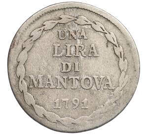 1 лира 1791 года Мантуя — Фото №1