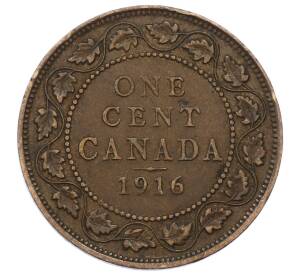 1 цент 1916 года Канада — Фото №1