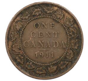 1 цент 1911 года Канада — Фото №1