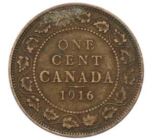 1 цент 1916 года Канада — Фото №1