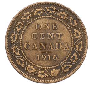 1 цент 1916 года Канада — Фото №1