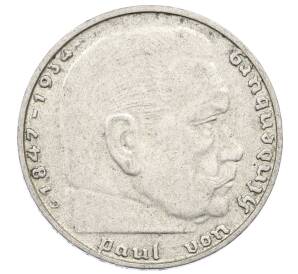 2 рейхсмарки 1937 года D Германия — Фото №2