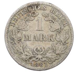 1 марка 1881 года D Германия — Фото №1