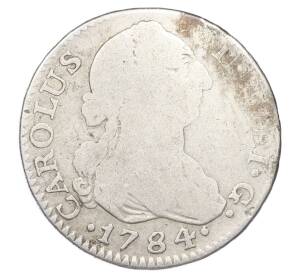 2 реала 1784 года Испания — Фото №1