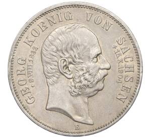 5 марок 1904 года Германия (Саксония) «Смерть Георга Саксонского» — Фото №1