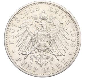 5 марок 1908 года Германия (Саксония) — Фото №2