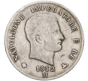 5 лир 1812 года Наполеоновское королевство Италия — Фото №1