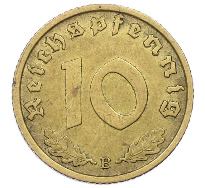 Монета 10 рейхспфеннигов 1939 года B Германия (Артикул: M2-84630) — Фото №2
