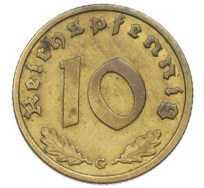 10 рейхспфеннигов 1938 года G Германия — Фото №2