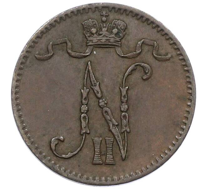 Монета 1 пенни 1900 года Русская Финляндия (Артикул: K12-58874) — Фото №2