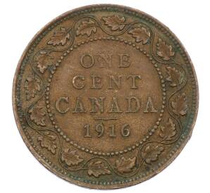 1 цент 1916 года Канада — Фото №1