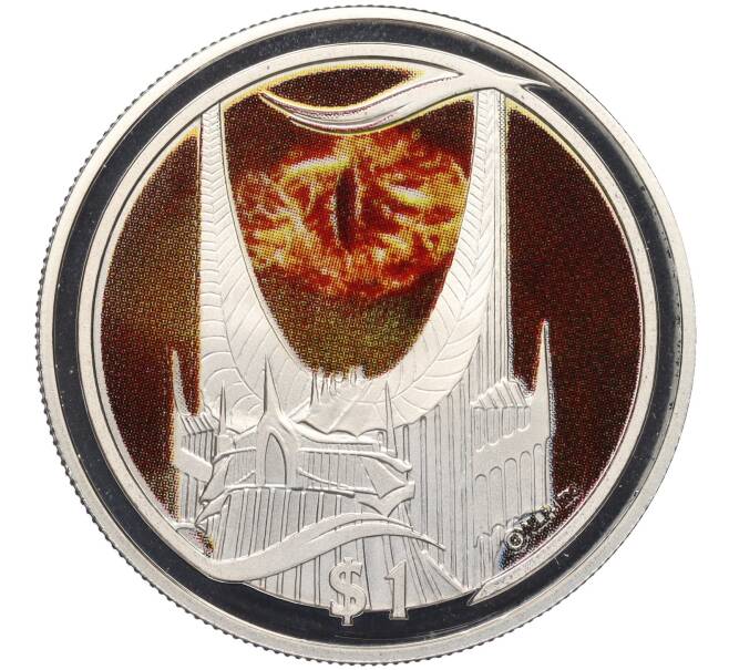 Монета 1 доллар 2003 года Новая Зеландия «Властелин колец — Око Саурона» (Артикул: M2-84748) — Фото №1