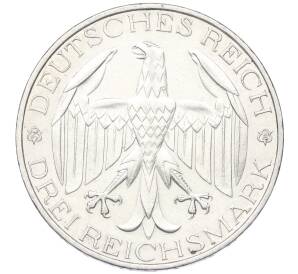 3 рейхсмарки 1929 года А Германия «Объединение Вальдека и Пруссии» — Фото №2