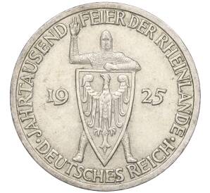 3 рейхсмарки 1925 года A Германия «Тысячелетие Рейнланда» — Фото №1
