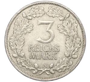 3 рейхсмарки 1925 года A Германия «Тысячелетие Рейнланда» — Фото №2