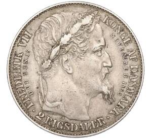 2 ригсдалера 1863 года Дания «Смерть Фредерика VII и вступление на престол Кристиана IX» — Фото №1