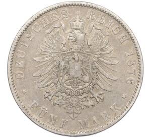 5 марок 1876 года Германия (Саксония) — Фото №2