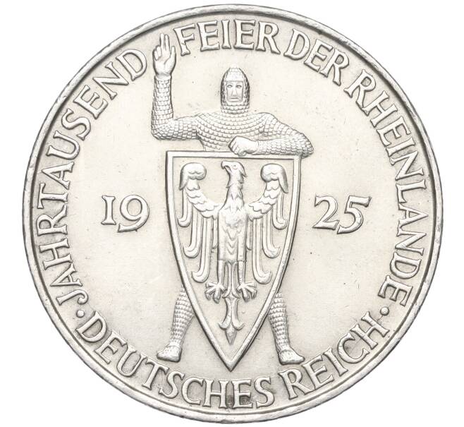 Монета 5 рейхсмарок 1925 года D Германия «Тысячелетие Рейнланда» (Артикул: M2-84843) — Фото №1