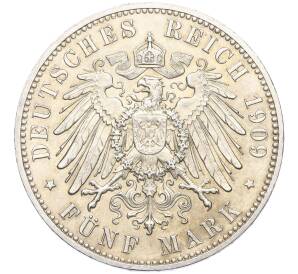 5 марок 1909 года Германия (Скасония) «500 лет Лейпцигскому университету» — Фото №2