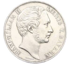 2 гульдена 1855 года Бавария «Восстановление колонны Мадонны в Мюнхене» — Фото №2