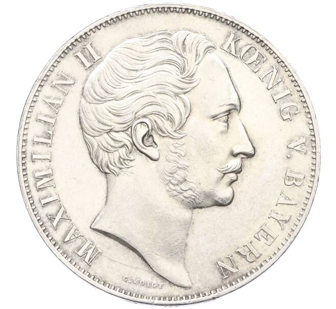 Монета 2 гульдена 1855 года Бавария «Восстановление колонны Мадонны в Мюнхене» (Артикул: M2-84874) — Фото №2