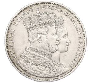 1 талер 1861 года Пруссия «Коронация Вильгельма I и Августы» — Фото №1