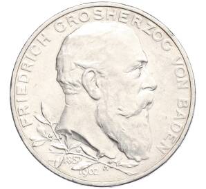 5 марок 1902 года Германия (Баден) «50 лет правлению Фридриха I» — Фото №1