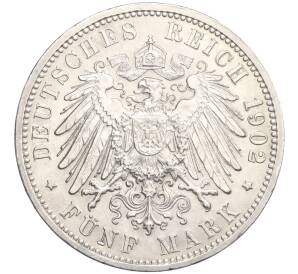 5 марок 1902 года Германия (Баден) «50 лет правлению Фридриха I» — Фото №2