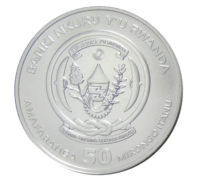 Монета 50 франков 2018 года Руанда —  Морская унция — Endeavour (Артикул M2-31374)
