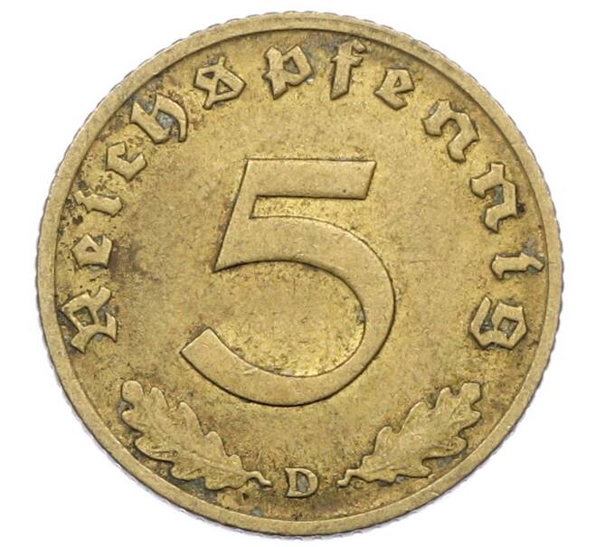 Монета 5 рейхспфеннигов 1938 года D Германия (Артикул: M2-84908) — Фото №2