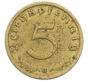 5 рейхспфеннигов 1938 года G Германия — Фото №2