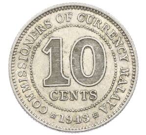 10 центов 1943 года Малайя — Фото №1