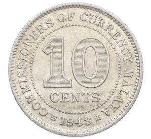 10 центов 1943 года Малайя — Фото №1