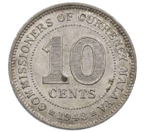 10 центов 1943 года Малайя — Фото №1