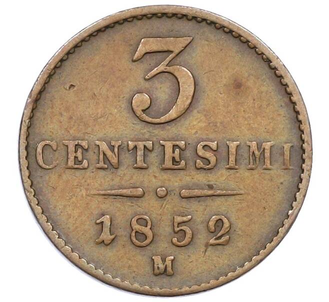 Монета 3 чентезимо 1852 года Ломбардия-Венеция (Артикул: K12-58982) — Фото №1
