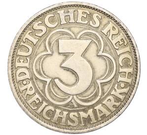 3 рейхсмарки 1927 года A Германия «1000 лет Нордхаузену» — Фото №2