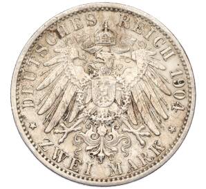 2 марки 1904 года Германия (Мекленбург-Шверин) «Свадьба Герцога Фридриха Франца IV» — Фото №2