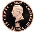 Монета 25 центов 2025 года Самоа «Четыре хранителя (символы на карнизной плитке) — Лазурный дракон Востока» (Артикул: M2-85155) — Фото №2