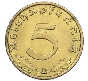 5 рейхспфеннигов 1938 года E Германия — Фото №2