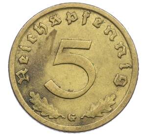 5 рейхспфеннигов 1938 года G Германия — Фото №2