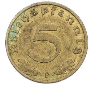 5 рейхспфеннигов 1939 года F Германия — Фото №2