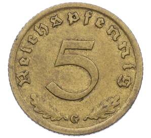 5 рейхспфеннигов 1939 года G Германия — Фото №2