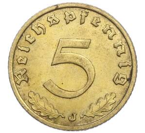 5 рейхспфеннигов 1938 года J Германия — Фото №2