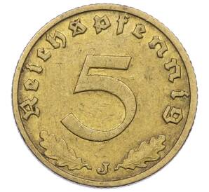5 рейхспфеннигов 1937 года J Германия — Фото №2